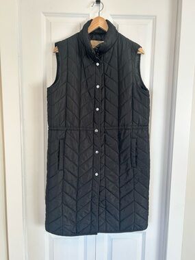 Long black vest